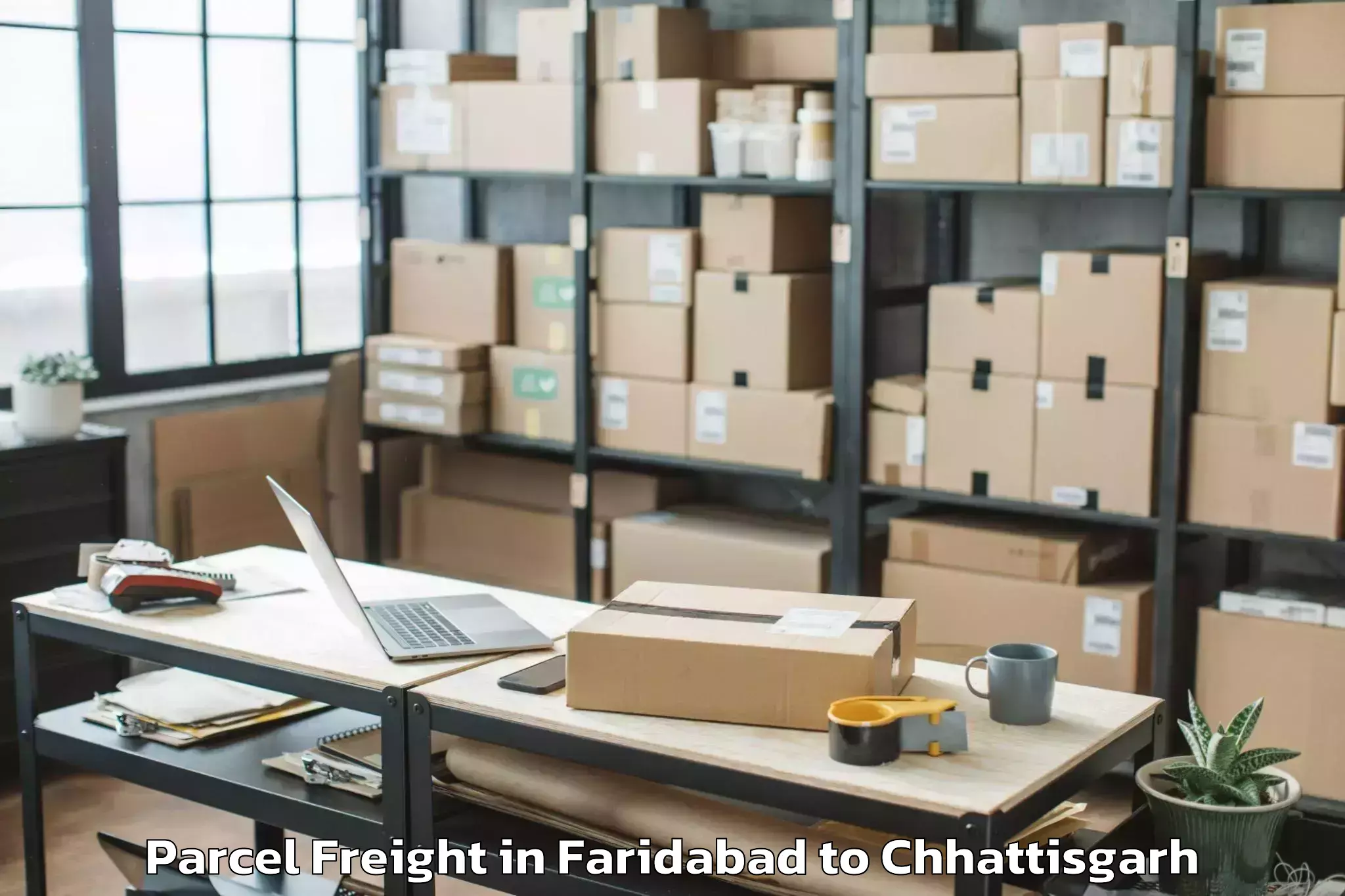 Discover Faridabad to Korba Parcel Freight